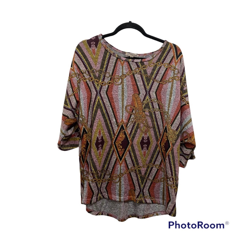 Ultra Teeze Pullover Dolman Sleeve Print Top
